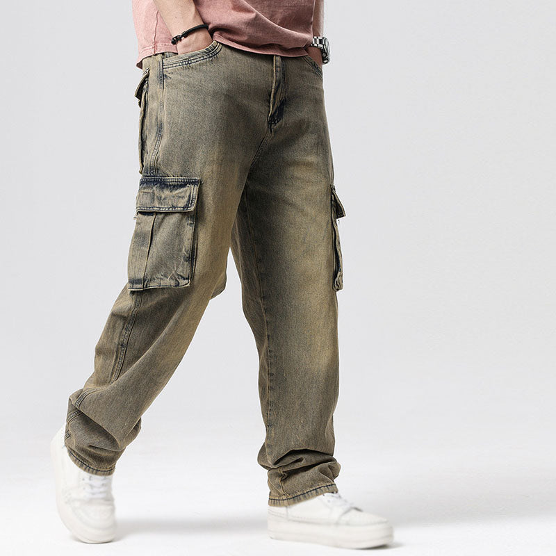 Men's Cargo Jeans – Relaxed Fit Cotton
