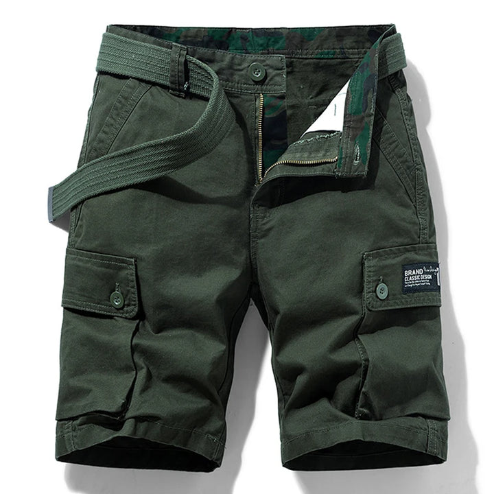 Men’s Cotton Cargo Shorts – Breezy Bermuda Jogger with Utility Pockets-HighTouch