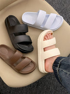 Women’s Simple Beach Sandals Summer Slip-On Flat Shoes-HighTouch