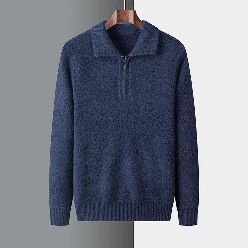 Men's Wool Quarter Zip Sweater – Soft & Lightweight