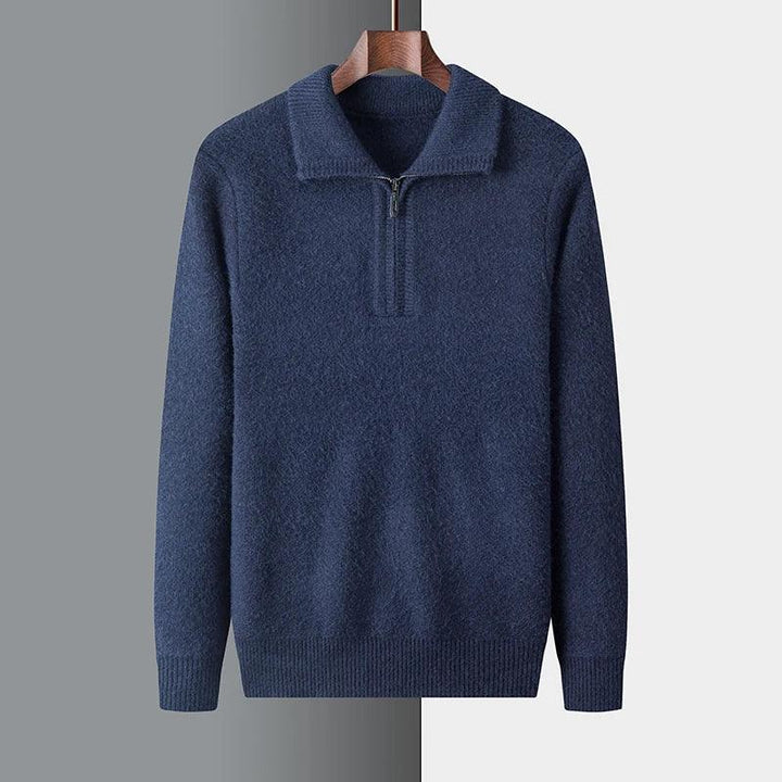Men's Wool Quarter Zip Sweater – Soft & Lightweight