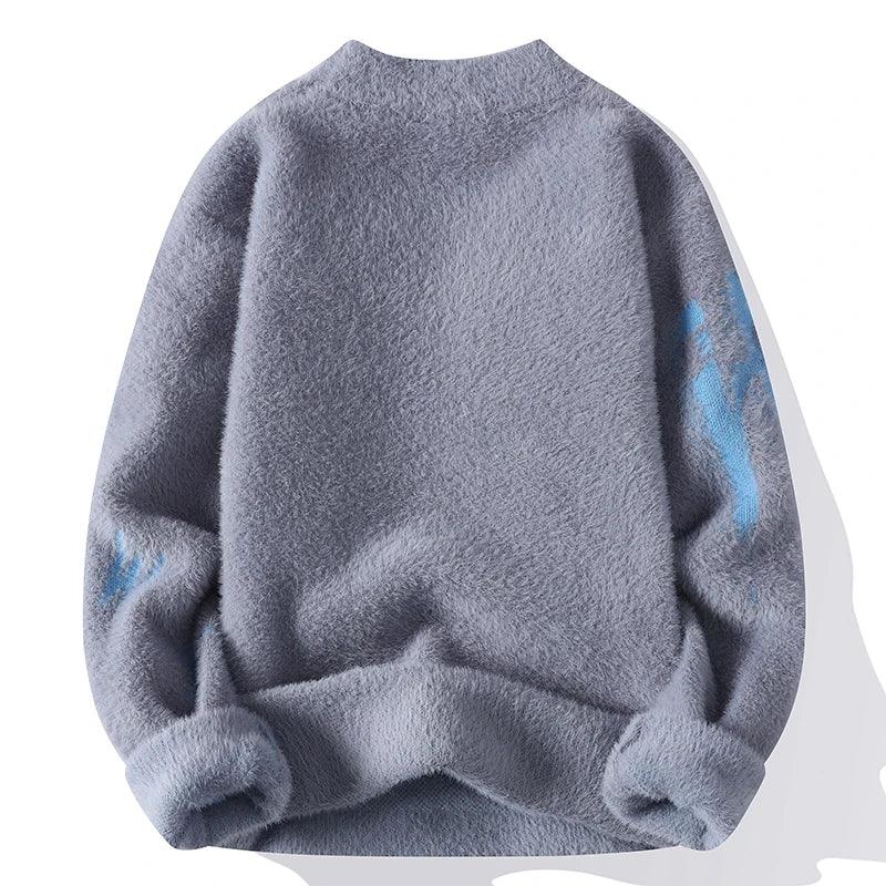 Men's Oversized Graphic Riddle Sweater – Warm Winter Jumper