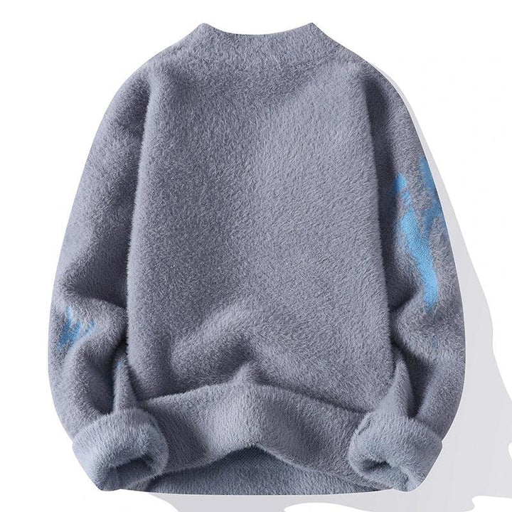 Men's Oversized Graphic Riddle Sweater – Warm Winter Jumper
