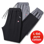 Plus Size Men’s Loose Fit Cotton Jogger Track Pants-HighTouch