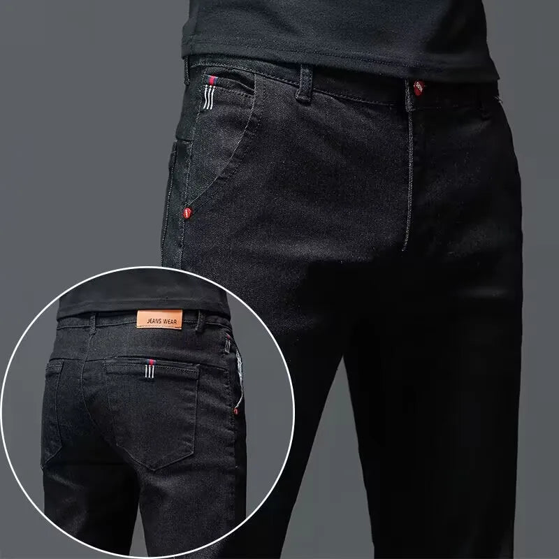 Men’s Slim Stretch Black & Dark Grey Jeans