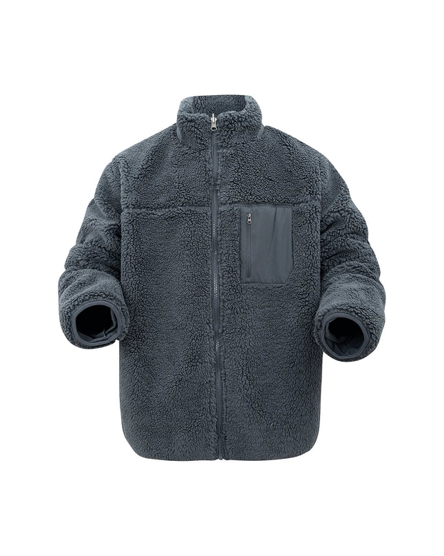 Oversized Sherpa Fleece Jacket Men