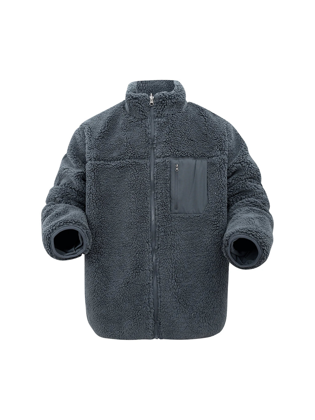 Oversized Sherpa Fleece Jacket Men-HighTouch