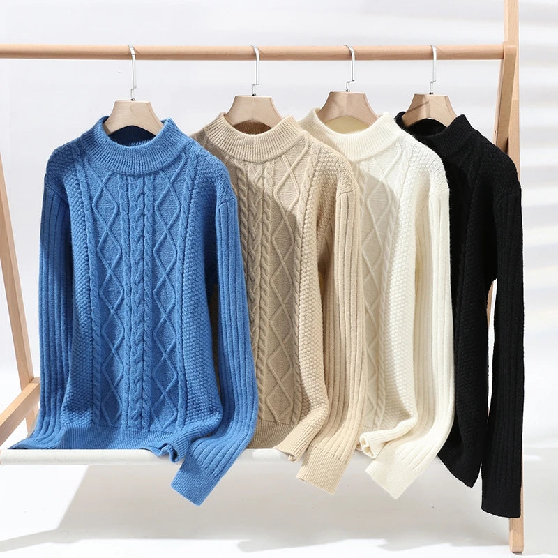 Striped Knit Sweater Men-HighTouch