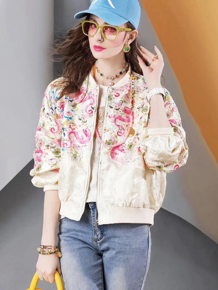 Women’s Chinese-Style Embroidered Spring Jacket