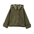 Men’s Hooded Lapel Single-Breasted Short Trench Coat-HighTouch