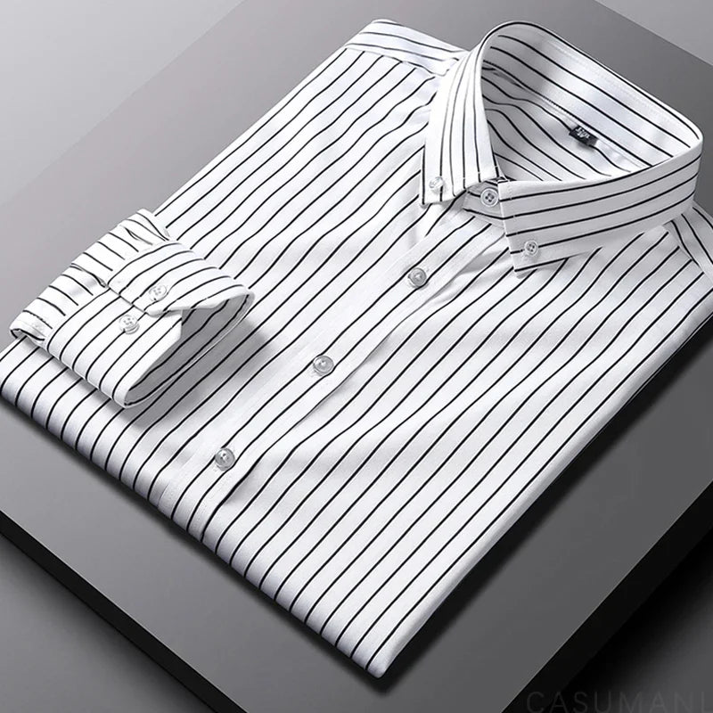 Hightouch | Relaxed Striped Cotton Shirt