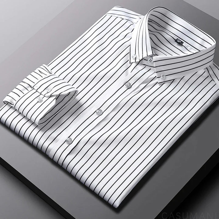 Hightouch | Relaxed Striped Cotton Shirt