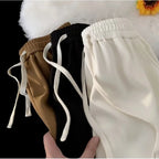 Oversized Samurai-Style Shorts – Gothic Alphabet Print Baggy Streetwear-HighTouch