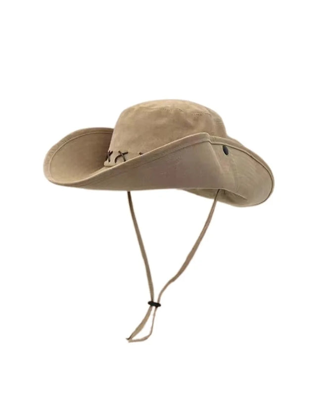 Breathable Western Cowboy Hat – Wide Brim, Adjustable, Summer Sun Protection