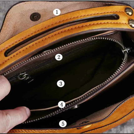 Top-Grain Leather Bucket Bag for Women ‒ Handmade Designer Office & Travel Purse