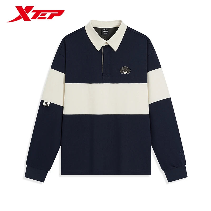 Xtep Autumn Mixed-Color Sweatshirt – Trendy & Breathable Unisex Pullover