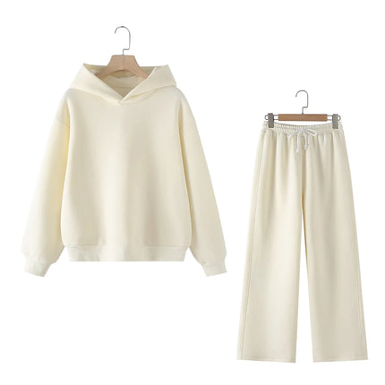 Women’s Casual Hooded Pullover & Straight Pants Set — Cozy, Chic & Versatile