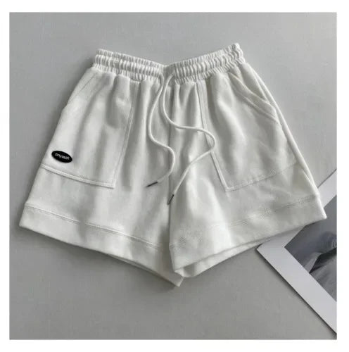 Women’s Drawstring Wide Leg Shorts – Comfortable Casual Summer-HighTouch