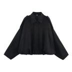 Women Oversized Suede Bomber Jacket Casual Zip Up-HighTouch