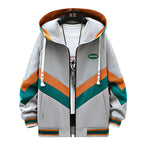 Men’s Korean Patchwork Hooded Tracksuit Set-HighTouch