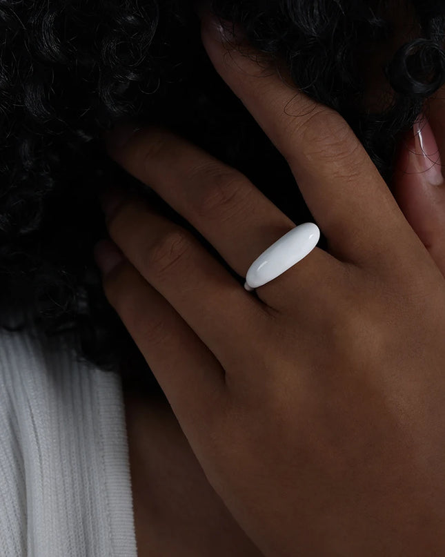Waterproof Multicolour Enamel Stainless Steel Ring