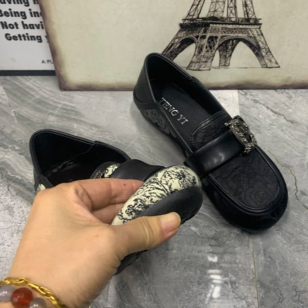 Women’s Retro Mule Loafers-HighTouch
