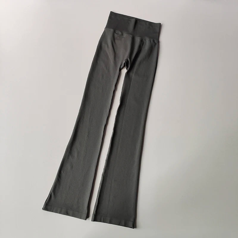 High-Waisted Micro-Flare Compression Yoga & Outdoor Fitness Pants for Women-HighTouch