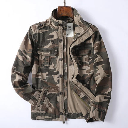 Denim Retro Cargo Jacket for Men