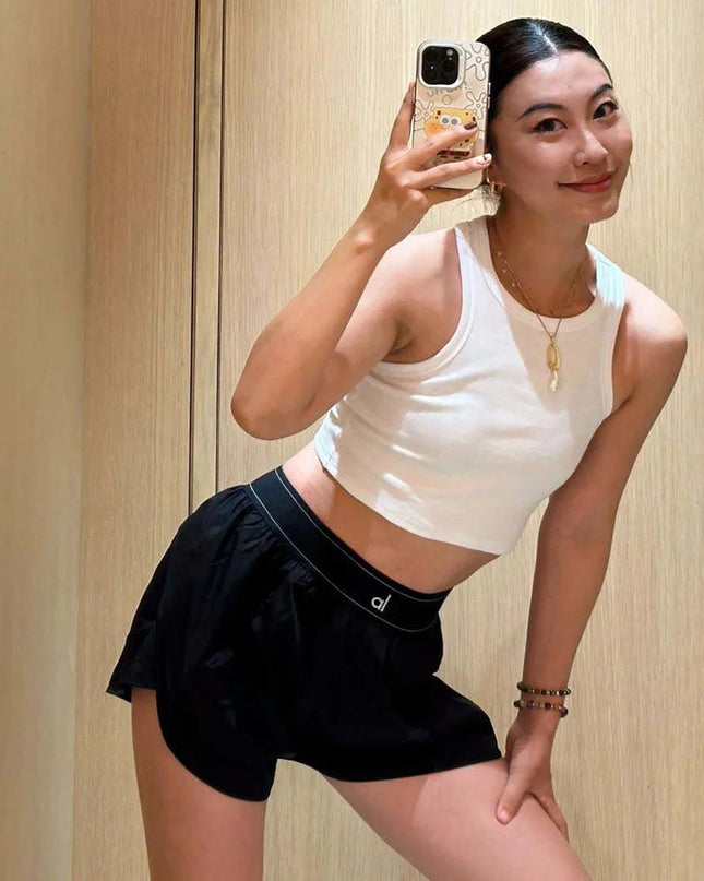 Summer Women's Thin Fast Drying Sports Shorts Elastic High Waist Loose Yoga Shorts Comfortable Yoga Running Gym Shorts