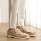 Men’s Suede & Leather Slip-On Loafers-HighTouch
