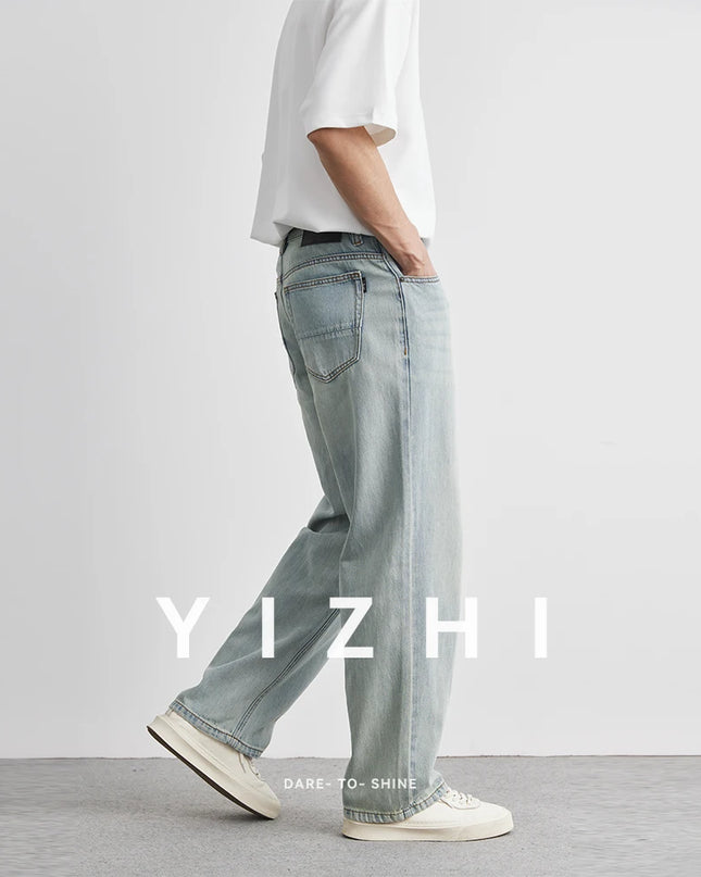 Loose Retro Lyocell Straight-Leg Jeans