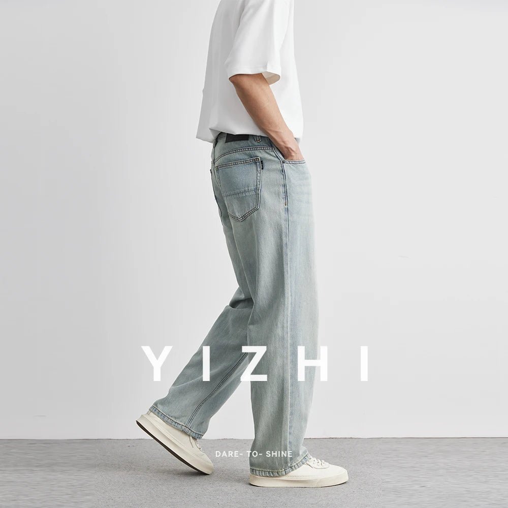 Loose Retro Lyocell Straight-Leg Jeans