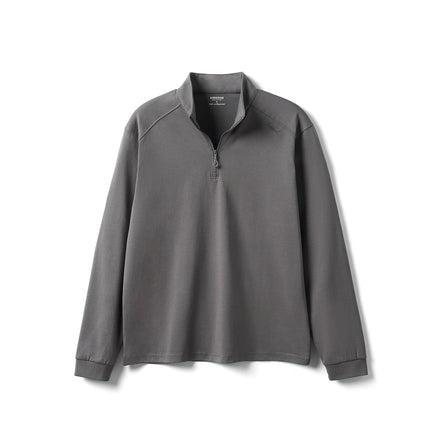 SIMWOOD | Sorona Half-Zip Long Sleeve Tee – Regular Fit T-Shirts, 230gsm