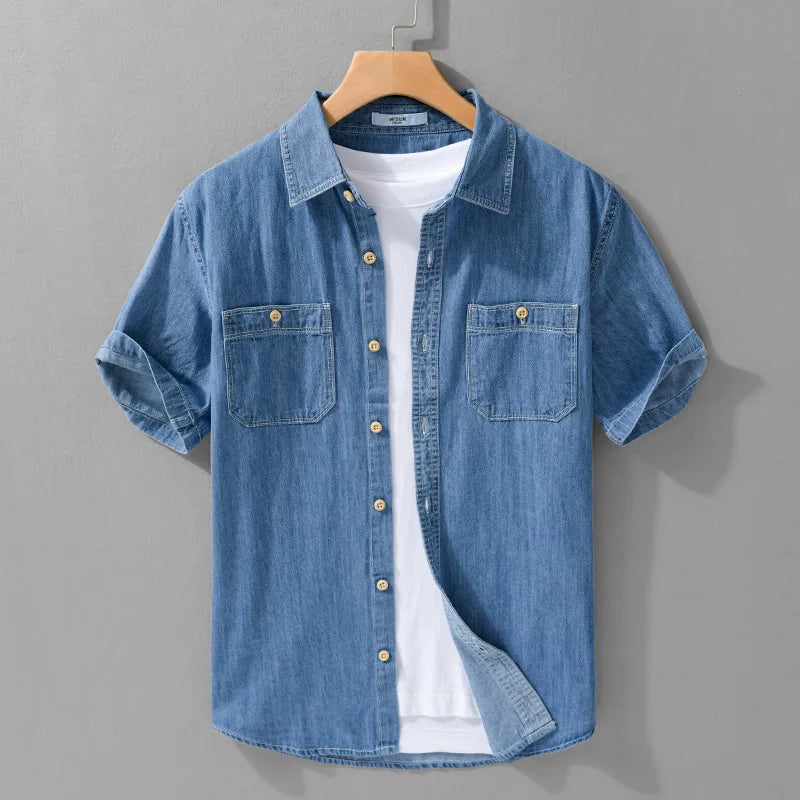 Men’s Lightweight Denim Short-Sleeve Shirt