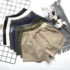 Women’s High-Waist Cotton Linen Shorts-HighTouch