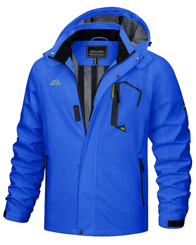Men's Lightweight Mesh-Lined Waterproof Windbreaker Jacket