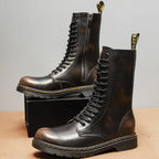 Plush-Lined Tall Leather Winter Boots UK-HighTouch