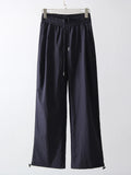 Stay Fresh & Stylish – High-Waist White Wide-Leg Sweatpants-HighTouch