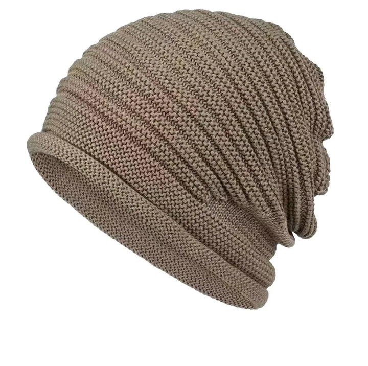 Women & Men Autumn Winter Knitted Wool Roll‑Brim Beanie-HighTouch