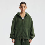Unisex Heavy-Fleece Zip Hoodie 370 GSM | Retro Batik Wash-HighTouch