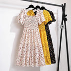 Floral Chiffon Midi Dress-HighTouch