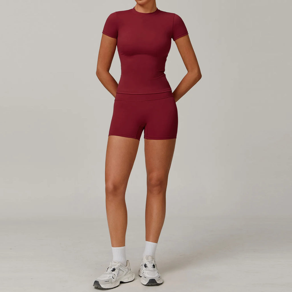 Women High Waist Yoga Set 2 Piece Fitness Gym Wear-HighTouch