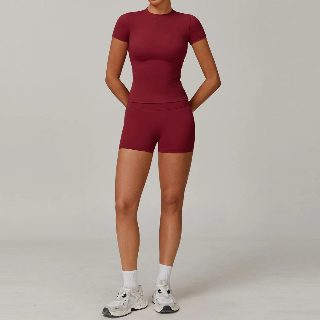 Women High Waist Yoga Set 2 Piece Fitness Gym Wear-HighTouch