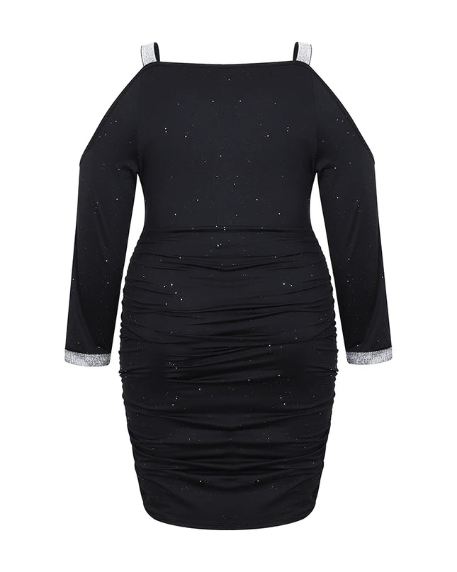 Plus‑Size Black Elegant Bodycon Dress – Formal & Party Ready