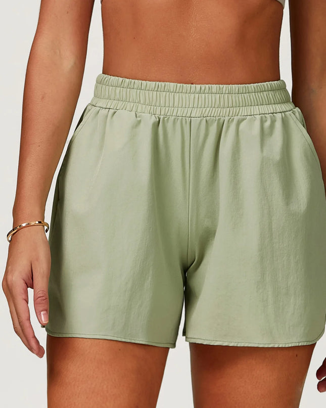 High-Waist Compression Yoga Shorts