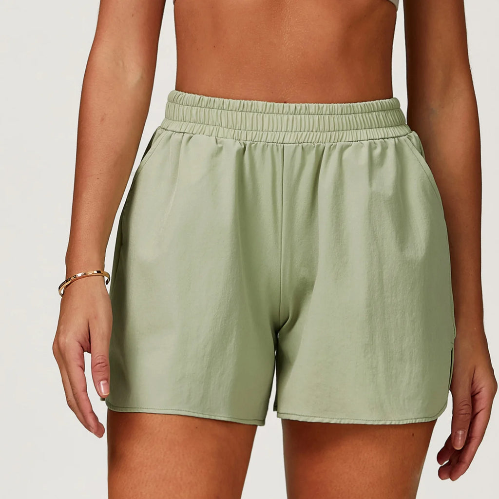 High-Waist Compression Yoga Shorts-HighTouch