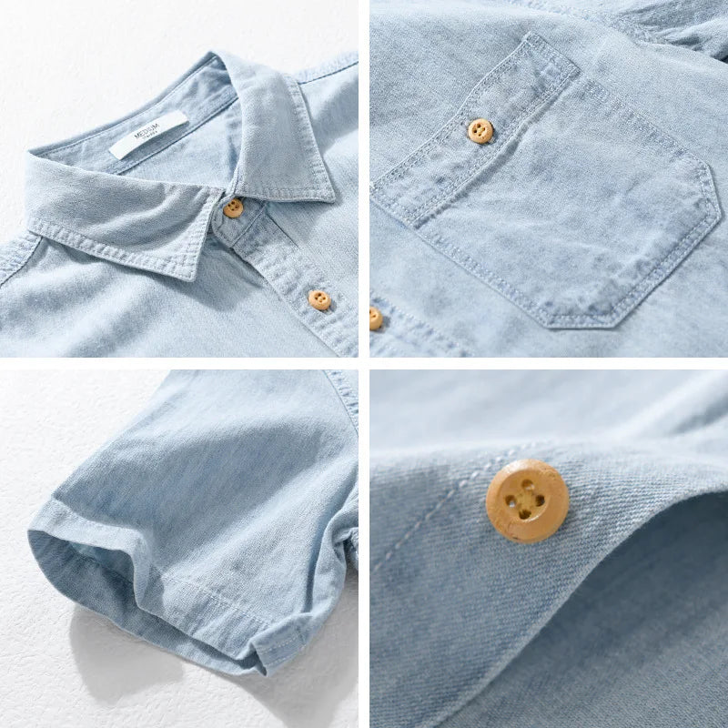 Men’s Lightweight Denim Short-Sleeve Shirt