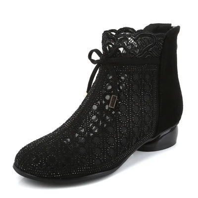 Women's Lace Ankle Boots – Cushioned Orthopedic Support