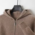 Wool Zip Hoodie Cardigan Men ‒ Thick Knit Autumn/Winter Zip Jacket