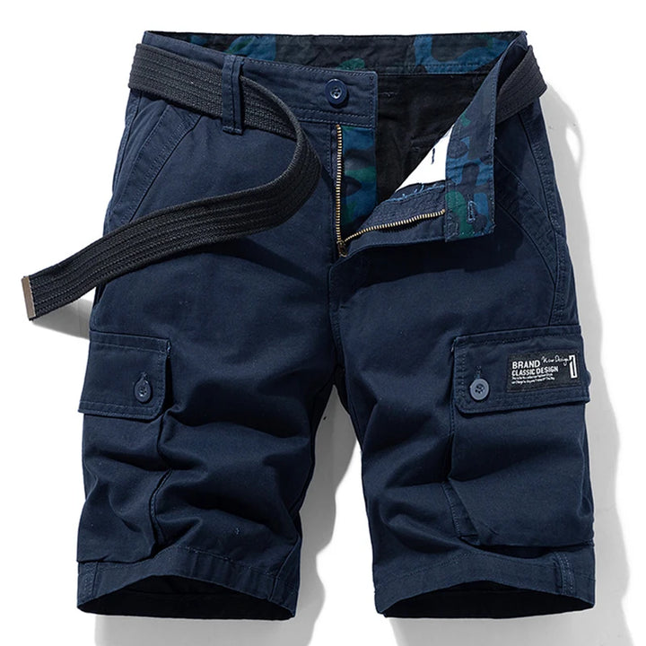Men’s Cotton Cargo Shorts – Breezy Bermuda Jogger with Utility Pockets-HighTouch